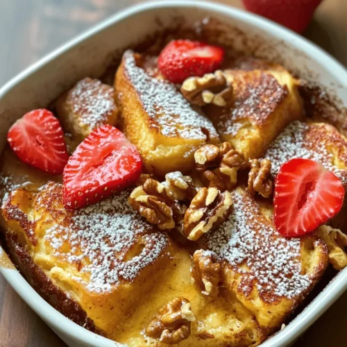 Imagine waking up to the aroma of warm cinnamon and vanilla wafting through your home, the promise of a delightful breakfast just a few steps away. The overnight French toast casserole is a game-changer for anyone looking to simplify their morning routine while still serving a delicious, hearty breakfast. This make-ahead dish allows you to spend more time enjoying your meal and less time slaving over the stove. It’s particularly perfect for busy families, brunch gatherings, or special occasions when you want to impress guests without the stress of last-minute cooking.