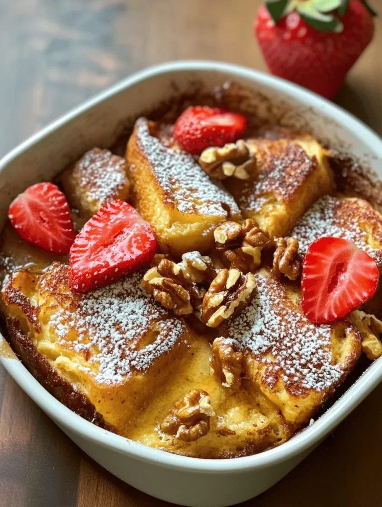 Imagine waking up to the aroma of warm cinnamon and vanilla wafting through your home, the promise of a delightful breakfast just a few steps away. The overnight French toast casserole is a game-changer for anyone looking to simplify their morning routine while still serving a delicious, hearty breakfast. This make-ahead dish allows you to spend more time enjoying your meal and less time slaving over the stove. It’s particularly perfect for busy families, brunch gatherings, or special occasions when you want to impress guests without the stress of last-minute cooking.