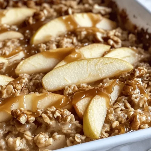 The Caramel Apple Oatmeal Bake draws inspiration from classic flavors that evoke feelings of warmth and nostalgia. Picture biting into a tender, spiced apple combined with the creamy texture of oats, all enveloped in a luscious caramel sauce. This recipe not only fills your kitchen with a delightful aroma but also offers the satisfaction of a homemade meal that can be enjoyed any time of day.
