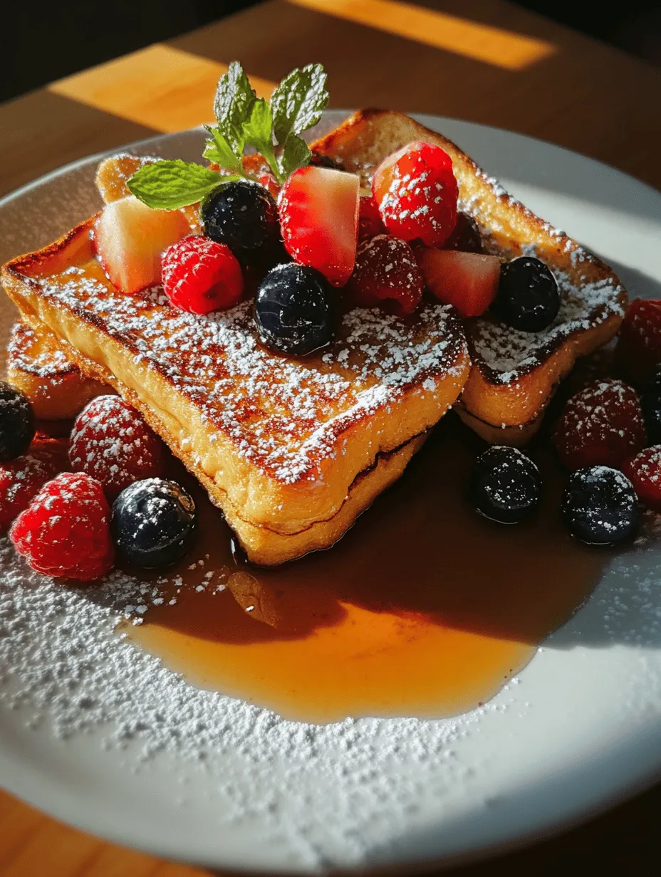 French toast is a beloved breakfast classic that has stood the test of time, transcending cultures and generations. This delightful dish, known for its crispy edges and soft, custardy center, is a comforting way to start any day. Among the myriad variations of French toast, the Classic French Toast Delight made with brioche or challah stands out for its unique texture and rich flavor profile. These types of bread elevate the dish to a gourmet level, making it not just a meal but an experience.
