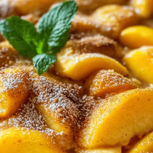 Peach cobbler is a quintessential Southern dessert that has delighted generations with its warm, comforting flavors and delightful aroma. This dish embodies the essence of Southern cooking, showcasing the region's rich agricultural produce, particularly its juicy, sun-kissed peaches. The beauty of peach cobbler lies in its simplicity; it brings together fresh, ripe peaches and a buttery, golden crust, creating a sweet symphony that is both nostalgic and satisfying.