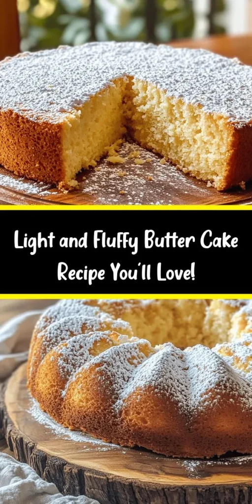 Indulge in this heavenly soft butter cake that’s perfect for any occasion! With a few simple ingredients like unsalted butter, sugar, and eggs, this cake comes together easily. The light and fluffy texture is enhanced with a hint of vanilla and optional lemon zest for an extra burst of flavor. Bake it to golden perfection, serve it plain or dressed up with icing, and enjoy a slice of bliss. Perfect for gatherings or a cozy afternoon treat!