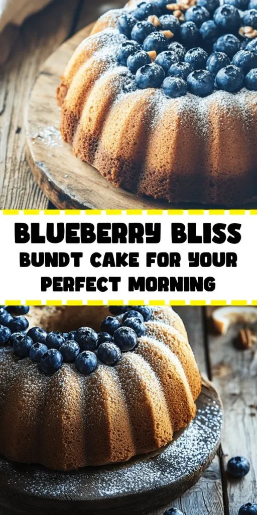 Start your day with a slice of Sweet Morning Bliss Bundt Cake! This delicious recipe combines tender, buttery cake with fresh blueberries and optional nuts for crunch. Made with Greek yogurt for a moist texture, it's perfect for breakfast or brunch. Easy to make, this cake bakes to a beautiful golden brown and can be dusted with powdered sugar for a touch of sweetness. Serve it alongside your favorite coffee or tea for a delightful morning treat. Enjoy!