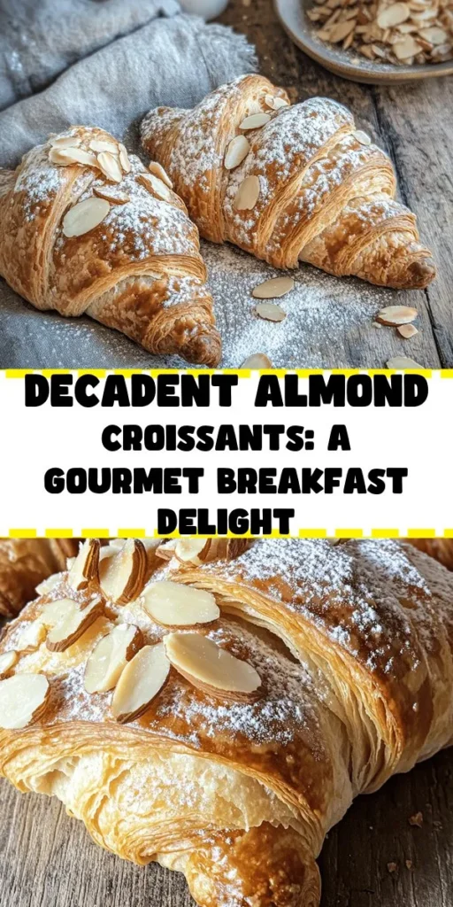 Indulge in the ultimate treat with these deliciously decadent almond croissants! Perfectly flaky and filled with a rich almond paste, these homemade pastries are sure to impress. Made with simple ingredients like all-purpose flour, butter, and sugar, the magic happens during the lamination process, creating irresistible layers. Dust with powdered sugar for a sweet finish and enjoy warm for the best experience. Perfect for breakfast or brunch!