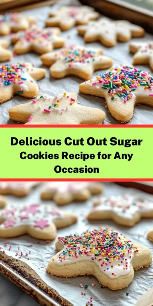 Make your baking dreams come true with these delightful cut-out sugar cookies! Perfect for any occasion, these cookies are easy to whip up with simple ingredients like flour, butter, and sugar. After chilling the dough, roll it out and use your favorite cookie cutters to create fun shapes. Bake until golden, then let your creativity shine by decorating with colorful sprinkles or icing. Great for sharing and sure to impress! Ideal for families and gatherings. Enjoy sweet moments together!