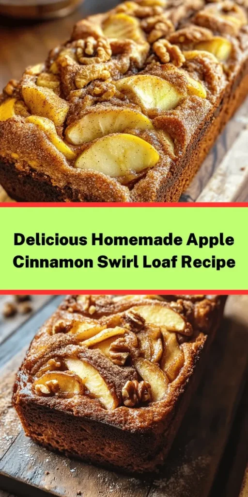 Indulge in the comforting flavors of homemade Apple Cinnamon Swirl Loaf! This delightful recipe features a soft, moist loaf packed with succulent apples and a sweet cinnamon swirl, making it perfect for breakfast or a cozy afternoon snack. With simple ingredients like flour, butter, and spices, it comes together in just over an hour. Treat yourself and your loved ones to a slice of warmth and love baked right in your kitchen!