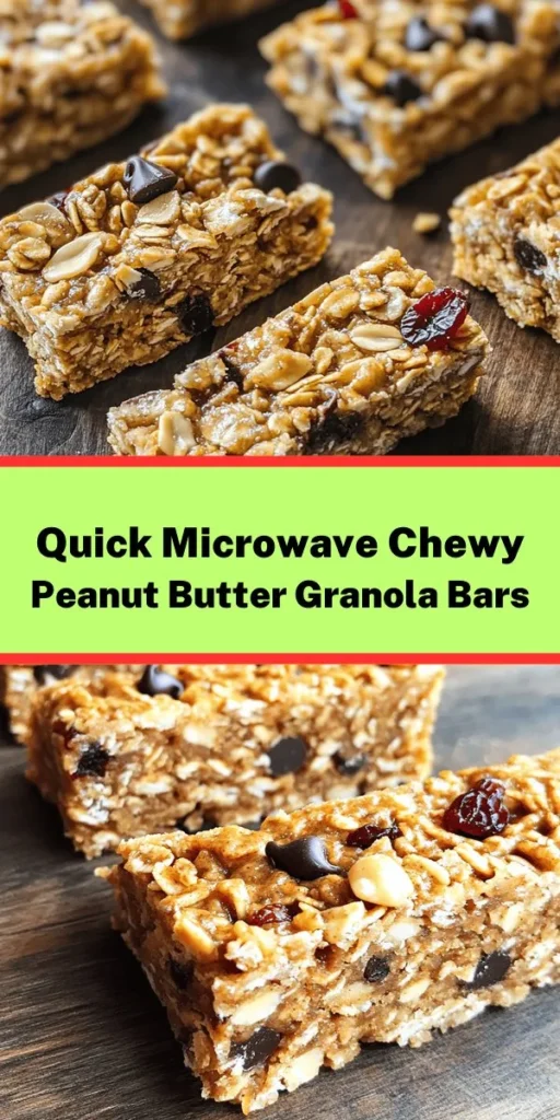 Indulge in the easiest microwave chewy peanut butter granola bars that are perfect for a quick snack! With just a few simple ingredients like rolled oats, peanut butter, and honey, you can whip up delicious bars in no time. Add chocolate chips, nuts, or dried fruit for a personal touch. Perfect for meal prep and on-the-go munching, these bars are sure to satisfy your cravings. Try this recipe today for a treat everyone will love!