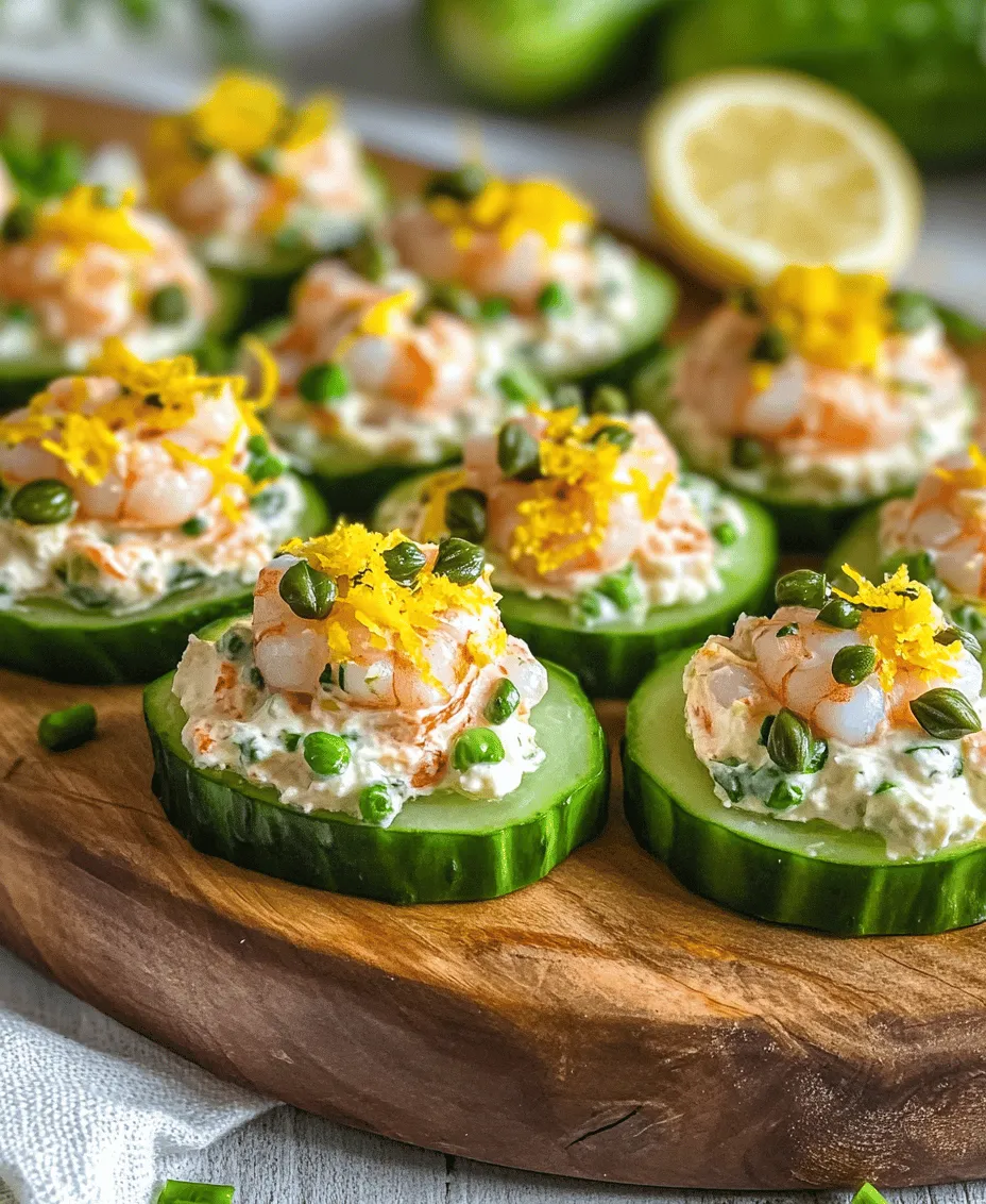 When it comes to appetizers, few dishes can compete with the light and refreshing allure of Cucumber Shrimp Bites. This delightful recipe showcases a perfect harmony of flavors and textures: succulent shrimp paired with creamy, herb-infused cheese, all elegantly nestled atop crisp cucumber slices. Not only do these bites tantalize your taste buds, but they also offer an appealing visual presentation that enhances any gathering, whether it's a casual get-together or a formal celebration.