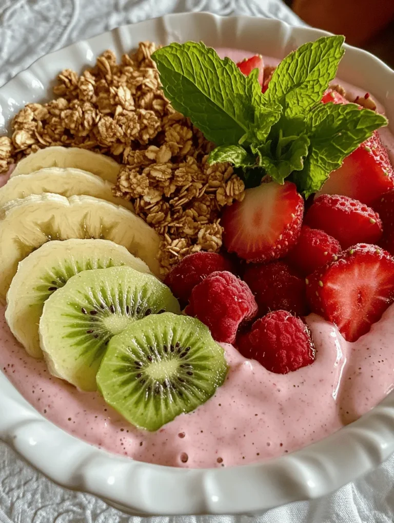 The Morning Sunshine Smoothie Bowl is not just a feast for the eyes; it’s a nutritious powerhouse that can kickstart your day with energy and vibrancy. In today’s fast-paced world, finding a breakfast that is both quick to prepare and loaded with nutrients can be a challenge. Thankfully, this smoothie bowl checks all the boxes. Packed with vitamins, minerals, and antioxidants, this delightful bowl combines the natural sweetness of fruits with the creamy texture of a smoothie, making it a perfect breakfast option. The vibrant colors and fresh flavors will not only brighten your morning but also provide a healthy start to your day.