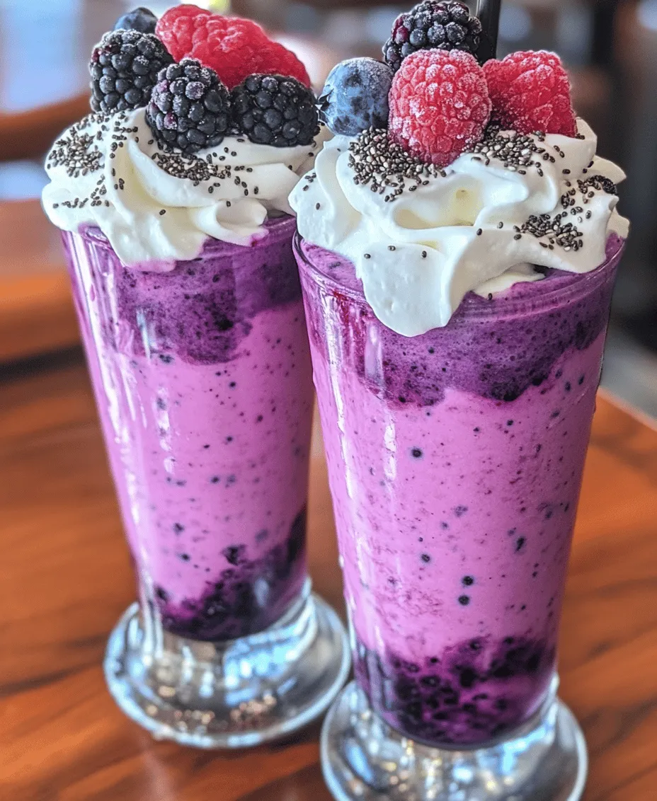 Welcome to the delightful world of the Grimace Shake, a vibrant and creamy beverage that is as nourishing as it is delicious. This shake is not just a feast for your taste buds; it also offers a wealth of health benefits, making it an ideal treat for both kids and adults alike. With its unique blend of vanilla yogurt, mixed berries, and spinach, the Grimace Shake stands out as a refreshing way to kick-start your day or enjoy as a midday snack.