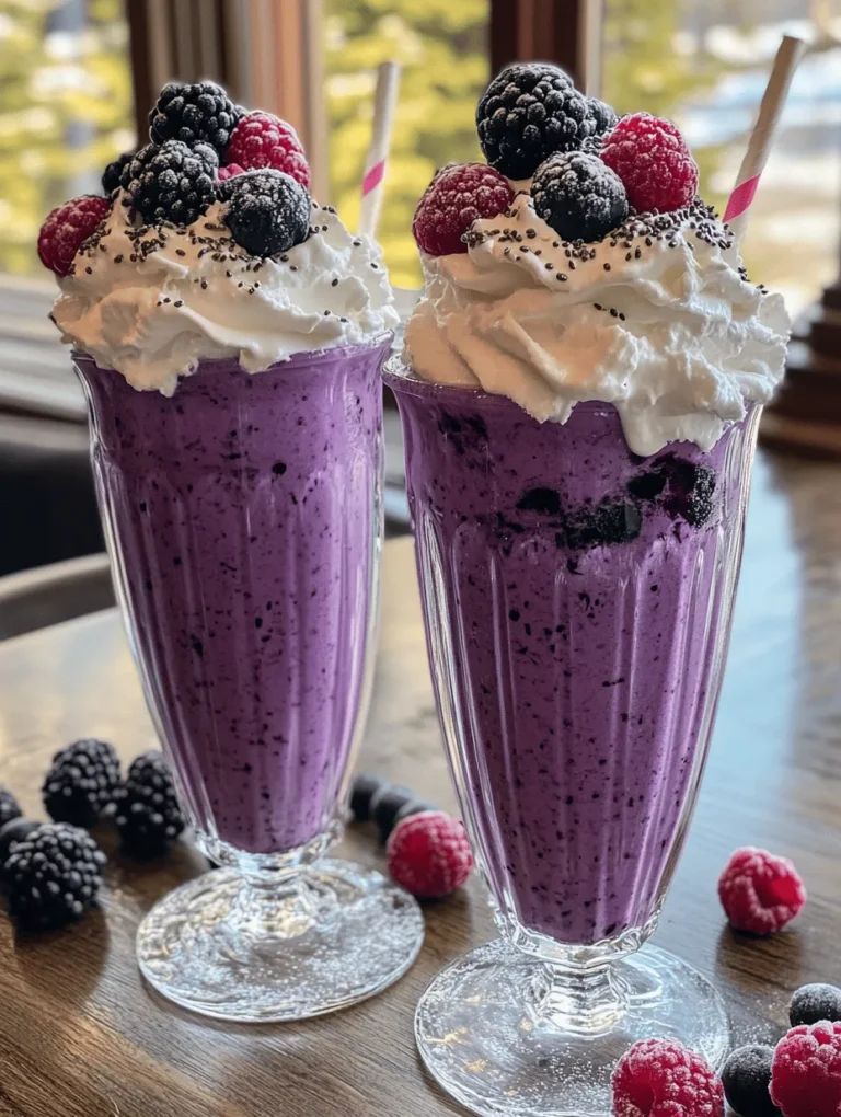 Welcome to the delightful world of the Grimace Shake, a vibrant and creamy beverage that is as nourishing as it is delicious. This shake is not just a feast for your taste buds; it also offers a wealth of health benefits, making it an ideal treat for both kids and adults alike. With its unique blend of vanilla yogurt, mixed berries, and spinach, the Grimace Shake stands out as a refreshing way to kick-start your day or enjoy as a midday snack.