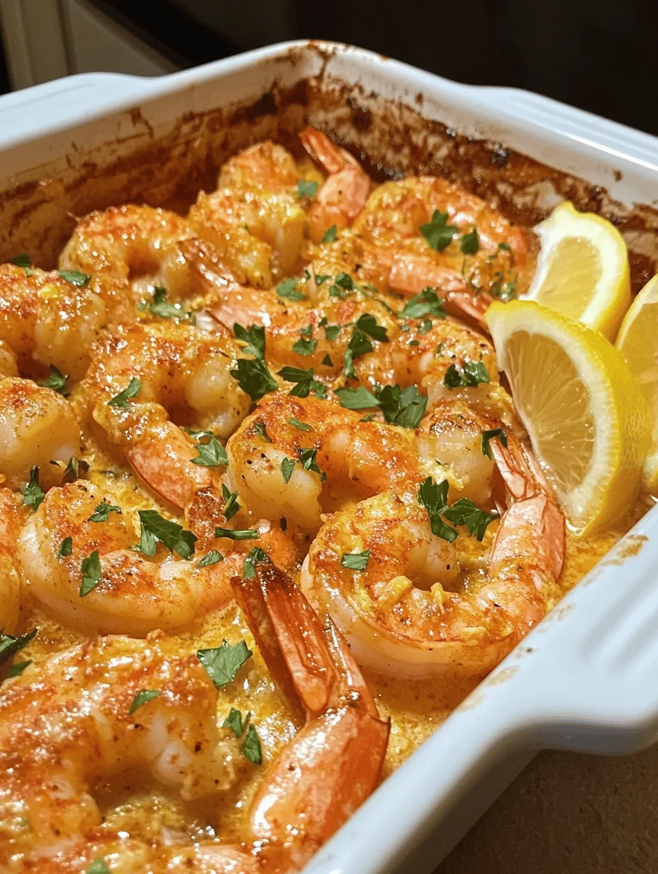 If you're looking for a quick and delightful seafood dish that impresses without requiring extensive culinary skills, Baked Butter Lemon Shrimp is the answer. This recipe shines with simplicity, taking only about 30 minutes from preparation to plate. The shrimp are bathed in a rich, buttery sauce that is brightened by the zesty kick of fresh lemon juice and enhanced by aromatic garlic. With just a hint of spice from paprika and red pepper flakes, this dish offers a fantastic balance of flavors that will have your taste buds dancing.