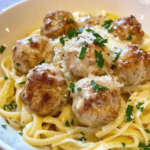 If you’re searching for a dish that combines comfort, flavor, and a touch of elegance, look no further than Garlic Butter Chicken Balls with Creamy Parmesan Pasta. This recipe not only delivers on taste but also offers a delightful dining experience that can elevate any occasion, whether it’s a cozy family dinner, a busy weeknight meal, or a special gathering with friends. With its enticing aroma of garlic, the richness of butter, and the creamy texture of Parmesan-infused pasta, this dish is sure to become a favorite in your household.