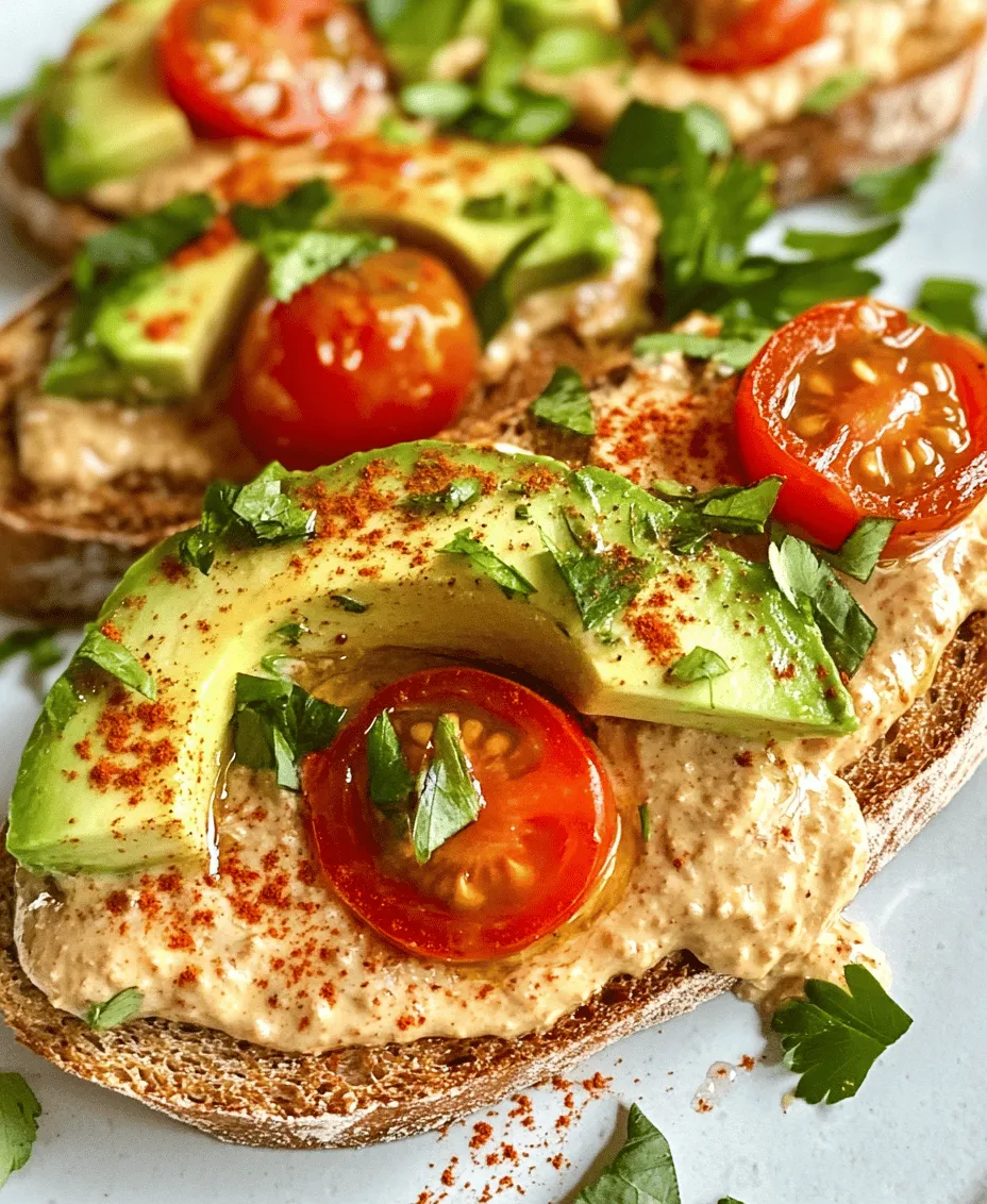 At the base of our Tahini Toasts with a Twist is whole grain bread, which serves as a nutritional powerhouse. Whole grain bread is made from flour that retains the bran, germ, and endosperm of the grain, ensuring that it is packed with essential nutrients. One of the key benefits of whole grain bread is its high fiber content, which promotes digestive health and helps keep you feeling full longer. Additionally, the consumption of whole grains has been linked to a lower risk of heart disease, making it a smart choice for those looking to improve their overall health.