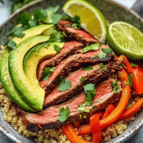 Steak fajita bowls have surged in popularity over the years, emerging as a go-to dish for those seeking a satisfying, flavorful meal that’s also nutritious. The beauty of a steak fajita bowl lies in its versatility; it can be tailored to fit a variety of dietary preferences and is perfect for anyone looking to incorporate more protein into their diet. Packed with vibrant colors, bold flavors, and an array of textures, this bowl is not just a feast for the stomach but also for the eyes.