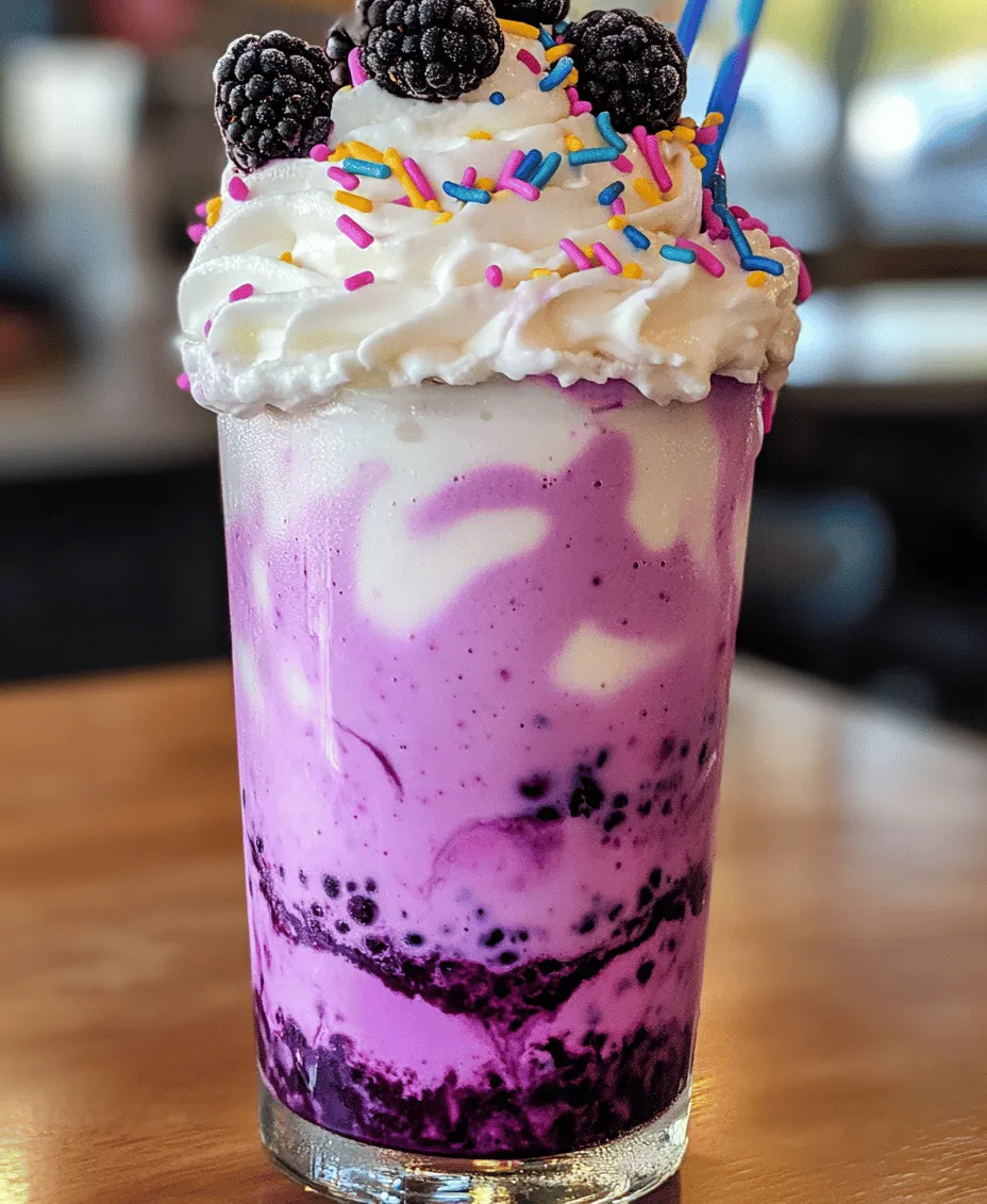 If you're on the lookout for a fun and whimsical treat to brighten up your day or make a special occasion even more memorable, look no further than the Grimace Shake Delight. This vibrant, berry-infused milkshake is not only visually stunning but also incredibly delicious, making it a perfect choice for parties, family gatherings, or simply enjoying a quiet afternoon at home. Inspired by the playful nature of childhood desserts, this shake encapsulates the joy and nostalgia we often associate with sweet treats.