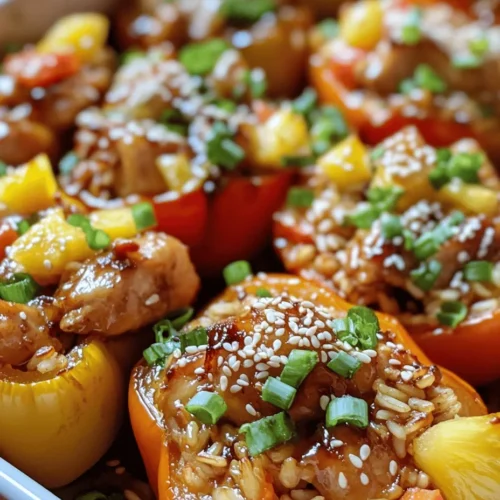 The culinary world is a vibrant tapestry woven from diverse cultures and flavors, and one dish that exemplifies this fusion beautifully is Teriyaki Pineapple Chicken & Rice Stuffed Peppers. This delightful recipe marries the savory richness of teriyaki sauce with the tropical sweetness of fresh pineapple, all nestled within the wholesome embrace of colorful bell peppers. Not only is this dish visually stunning, but it also offers a unique blend of flavors and textures that will tantalize your taste buds.