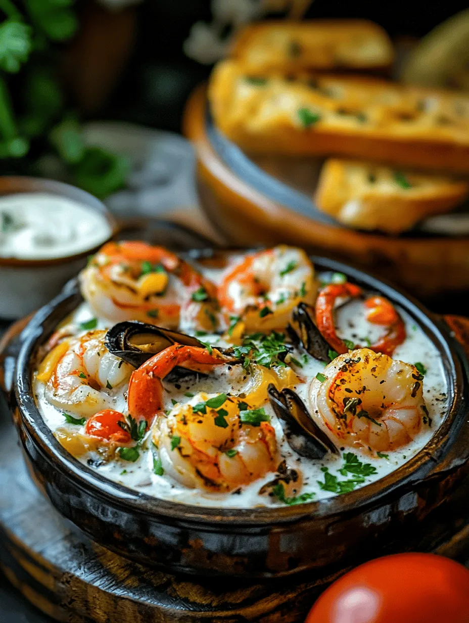 Gourmet Seafood Cassolette is a dish that embodies the essence of coastal cuisine, marrying the rich flavors of the sea with sophisticated cooking techniques. Originating from the French culinary tradition, the cassolette is a baked dish typically served in a small casserole dish, known for its hearty and comforting nature. This particular version highlights a medley of seafood, making it not only a feast for the palate but also a visual spectacle.