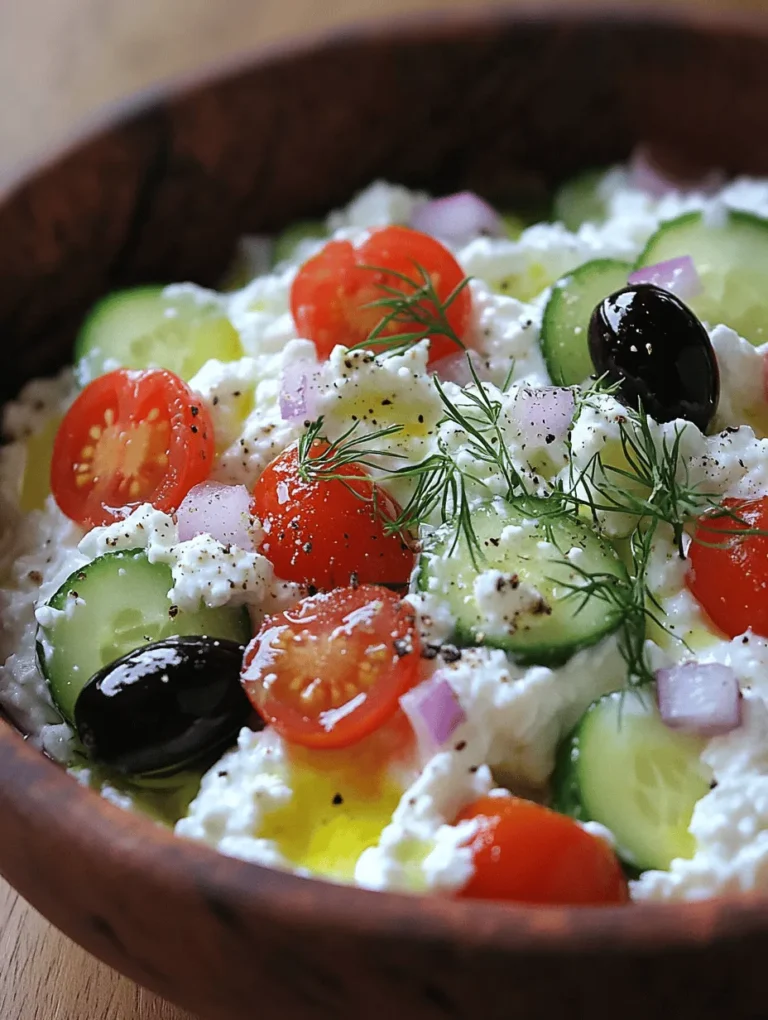 In recent years, the trend of healthy eating has gained significant momentum, with more individuals seeking ways to incorporate fresh, wholesome ingredients into their daily meals. As people become increasingly aware of the importance of nutrition, they are turning toward dishes that not only satisfy their taste buds but also promote better health. One such dish that perfectly embodies this ethos is the Refreshing Cottage Cheese and Cucumber Salad. This vibrant salad is not only nutritious but also incredibly versatile, making it an ideal choice for various occasions, including summer picnics, quick lunches, or light dinners.