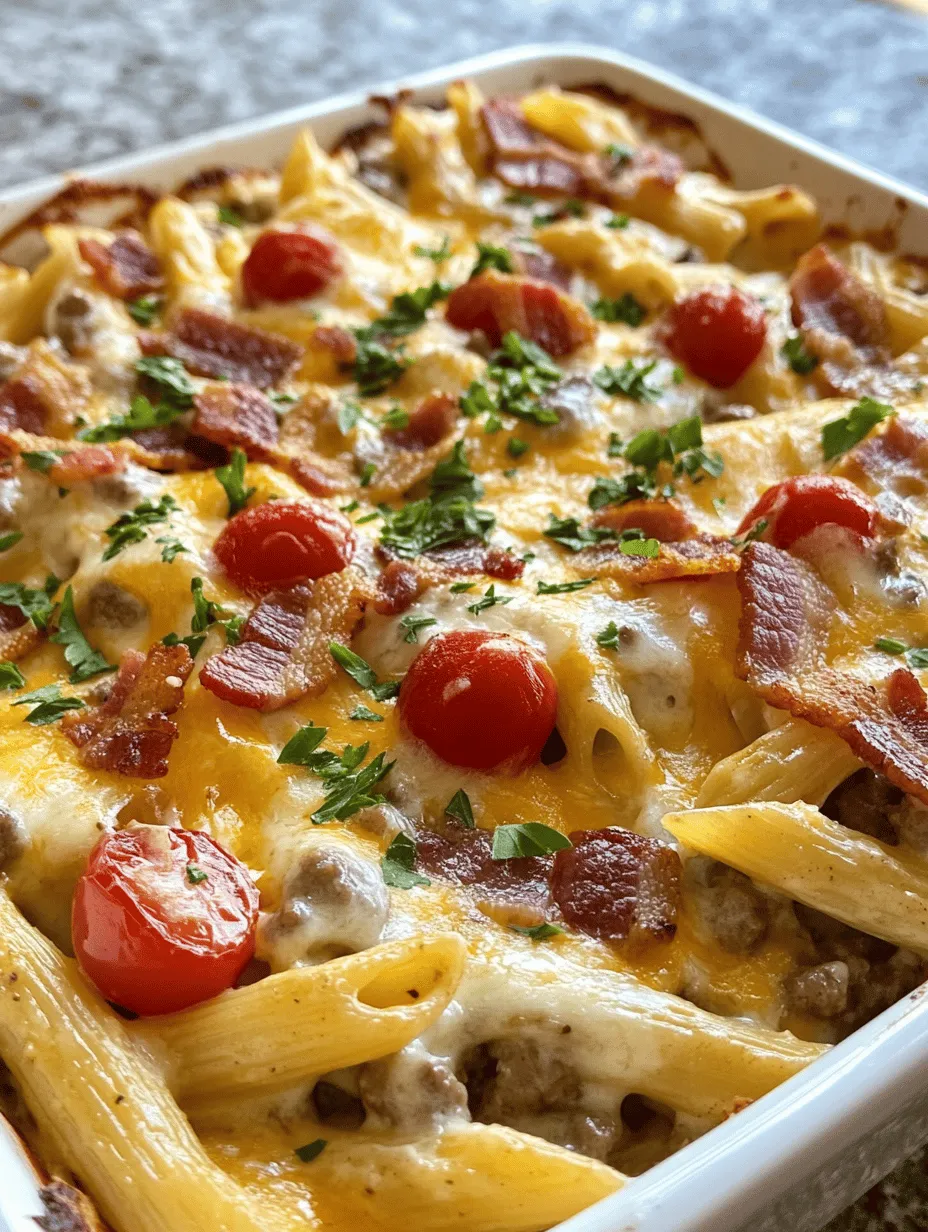 When it comes to comfort food, few dishes can compete with the heartwarming allure of a rich and creamy pasta dish. Loaded Cheeseburger Alfredo Pasta combines two beloved classics—the cheeseburger and Alfredo pasta—into a single, indulgent meal that is sure to satisfy cravings from every angle. Picture this: tender pasta enveloped in a velvety cheese sauce, mingling with savory ground beef, crispy bacon, and a medley of fresh vegetables. It’s a plateful of happiness that brings the family together, making it an ideal choice for cozy weeknight dinners or festive gatherings.