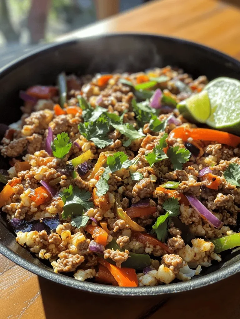 Welcome to a culinary adventure that blends health and flavor in a delightful way—welcome to Spicy Turkey Cauliflower Rice! This dish is a vibrant and nutritious option perfect for anyone looking to enjoy a hearty meal without the extra carbs. As more people embrace healthier eating habits, cauliflower rice has become a go-to ingredient for those seeking low-carb alternatives. It not only provides a satisfying base but also carries a wealth of health benefits that make it an ideal choice for various dietary lifestyles, including keto, paleo, and gluten-free diets.