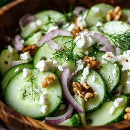 In the world of salads, few dishes can match the refreshing appeal of a Crunchy Cucumber and Apple Salad. This delightful combination of crisp cucumbers and sweet apples offers not just a burst of flavor but also a medley of textures that make it an exciting addition to any meal. Whether you’re looking for a light lunch, a vibrant side dish for a summer barbecue, or a healthy option to brighten up your dinner plate, this salad is a perfect choice.