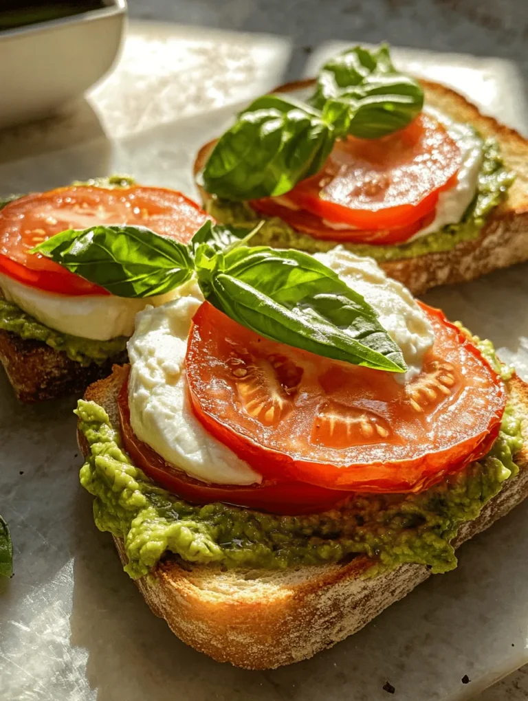 To create the perfect Creamy Avocado & Mozzarella Tomato Grilled Cheese, it's essential to understand the ingredients that contribute to its rich flavors and satisfying textures. Each component plays a crucial role, ensuring every bite is a harmonious blend of taste and nutrition.