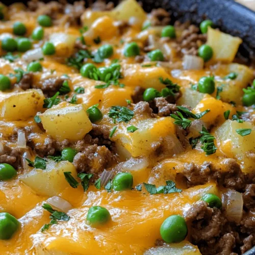 When it comes to comfort food, few meals can compete with the warmth and satisfaction of a cheesy meat and potato skillet. This dish is not only a feast for the taste buds but also a lifesaver for busy families and anyone looking to whip up a delicious meal without the hassle of extensive cleanup. The One-Pan Cheesy Meat & Potato Skillet combines savory ground meat, tender potatoes, and melty cheese into one hearty dish that epitomizes convenience and flavor.