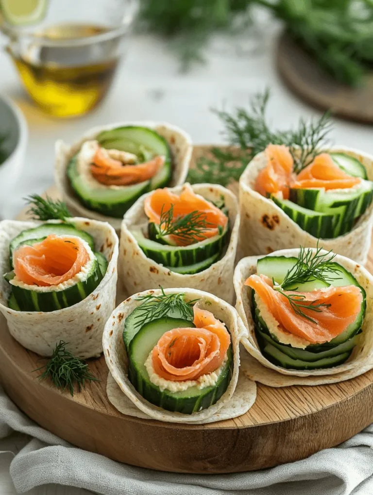 Smoked salmon roll-ups with cucumber and hummus are a delightful fusion of flavors and textures that perfectly encapsulate the essence of healthy eating. This recipe is not only a feast for the eyes but also a nutritious option that can cater to various dietary preferences. The combination of rich, smoky salmon and the refreshing crunch of cucumber, paired with the creamy goodness of hummus, creates a snack or appetizer that is both satisfying and guilt-free.
