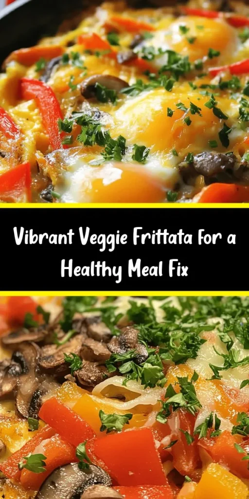 Bring a splash of color to your table with this delicious Veggie Frittata! Made with fresh bell peppers, onions, mushrooms, and spinach, it's a hearty dish perfect for brunch or a light dinner. Whisked eggs and creamy cheese combine to create the perfect savory bite, while herbs add a burst of freshness. Bake to golden perfection in just 30 minutes, serving 4-6 people. Enjoy a vibrant and nutritious meal that’s as beautiful as it is tasty!