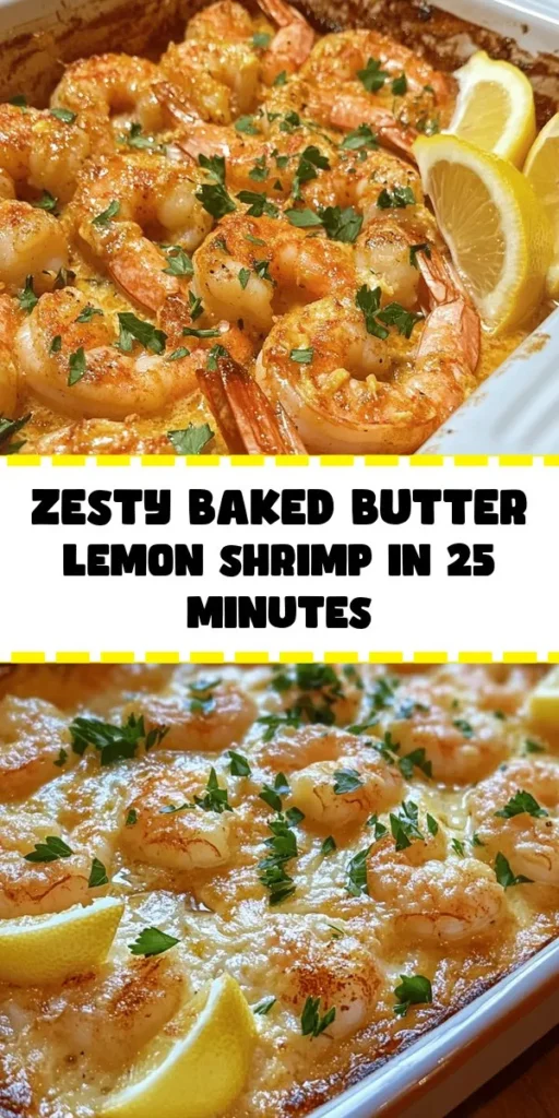 Looking for a quick and delicious seafood dish? Try this easy Baked Butter Lemon Shrimp! In just 25 minutes, you can enjoy juicy shrimp coated in a zesty buttery garlic sauce, with a touch of paprika for a kick. Perfect for a weeknight dinner or a special occasion, serve it with lemon wedges and fresh parsley for a burst of flavor. Simple ingredients and straightforward instructions make this recipe a must-try for shrimp lovers!