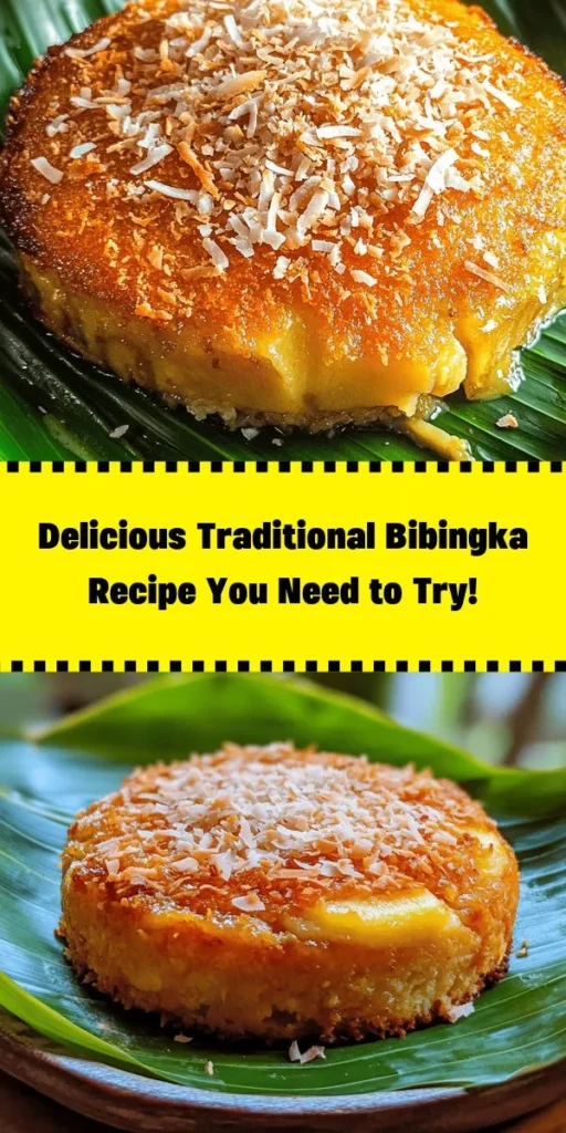 Indulge in the delightful taste of traditional Filipino Bibingka! This easy-to-follow recipe combines rice flour, coconut milk, and ripe bananas for a sweet treat that's perfect for any occasion. With just a few simple ingredients, you’ll create a moist cake topped with toasted coconut. Lined with banana leaves, it’s not only delicious but beautiful too! Bake it to golden perfection in no time and enjoy a slice of this cultural favorite warm, drizzled with more coconut milk!