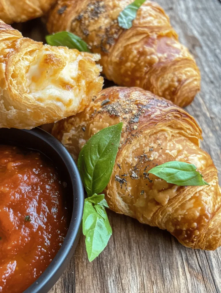 Imagine biting into a croissant that is perfectly flaky on the outside, with a warm and gooey interior bursting with the flavors of mozzarella cheese and savory pepperoni. The Mozzarella Pepperoni Croissant Rolls are not just a treat for the taste buds; they are a delightful fusion of textures and tastes that will leave you wanting more. This recipe combines the buttery richness of croissant dough with the melty goodness of mozzarella and the zesty kick from pepperoni, making it a perfect snack or appetizer for various occasions.