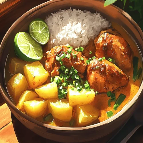 Explore the rich flavors and vibrant culinary tradition of Jamaica with this delectable Jamaican Curry Chicken Delight. This dish masterfully combines aromatic spices, tender chicken, and creamy coconut milk to create a comforting meal that is perfect for family gatherings or cozy nights in. Whether you're a seasoned chef or a novice in the kitchen, this recipe offers a straightforward approach to making a dish that is both tantalizing and nourishing.