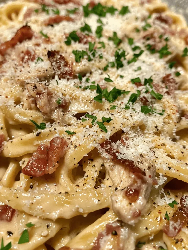 Chicken Carbonara is more than just a meal; it is an experience that combines comfort and flavor into one delightful dish. This beloved pasta dish has captured the hearts and palates of many, making it a staple in kitchens worldwide. Originating from Italy, Carbonara has undergone various interpretations and adaptations over the decades, but its essence remains intact—a celebration of simple yet delicious ingredients.