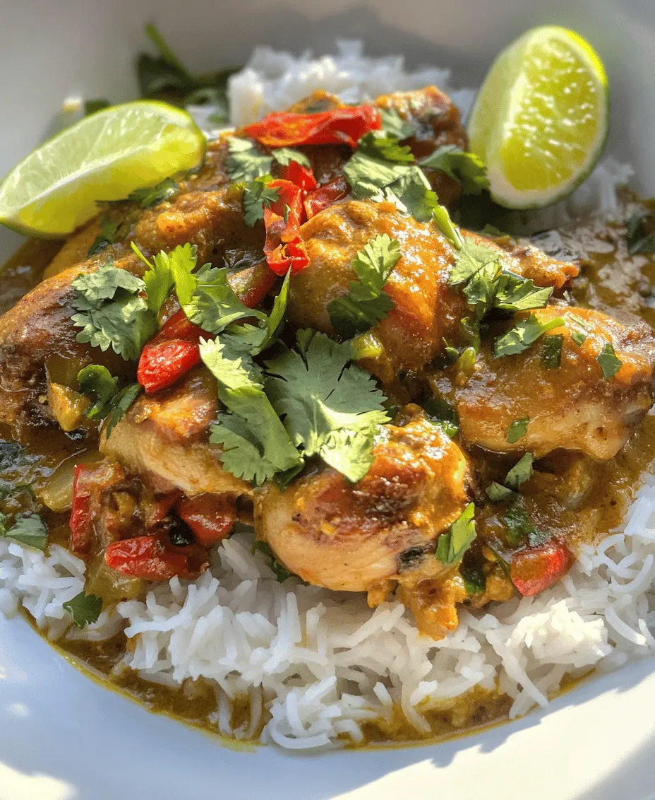 Brazilian cuisine is a vibrant tapestry of flavors, colors, and textures, reflecting the rich cultural influences that have shaped the country over centuries. From the savory delights of feijoada to the sweet indulgence of brigadeiro, Brazilian dishes are celebrated for their bold flavors and hearty ingredients. Among these culinary treasures, <strong>Spicy Brazilian Coconut Chicken</strong> stands out as a delightful fusion of spice, creaminess, and comfort that captures the essence of this dynamic cuisine.” /></p>
</p>
<h3>Adding Coconut Milk</h3>
</p>
<p>As you embark on the final stages of creating your Spicy Brazilian Coconut Chicken, the addition of coconut milk is a transformative step that brings the dish to life. Not only does coconut milk impart a creamy texture, but it also infuses the chicken and spices with a rich depth of flavor that is quintessential to Brazilian cuisine.</p>
</p>
<h4>Techniques for Incorporating Coconut Milk Without Curdling</h4>
</p>
<p>To ensure a smooth incorporation of coconut milk without the risk of curdling, follow these simple techniques:</p>
</p>
<p>1. <strong>Temperature Control</strong>: Start by allowing your skillet to cool slightly after browning the chicken and sautéing the spices. Introducing cold coconut milk to a very hot skillet may cause it to curdle.</p>
</p>
<p>2. <strong>Gradual Addition</strong>: Pour the coconut milk slowly into the pan while stirring continuously. This gradual incorporation helps to temper the milk and maintains its creamy texture.</p>
</p>
<p>3. <strong>Use Full-Fat Coconut Milk</strong>: Opt for full-fat coconut milk rather than light versions, as the fat content helps prevent curdling and enhances the dish’s richness.</p>
</p>
<h4>Scraping Up Browned Bits for Depth of Flavor</h4>
</p>
<p>Once the coconut milk is added, don’t forget to scrape up the browned bits from the bottom of the skillet. These caramelized morsels, often referred to as “fond,” are packed with flavor and will contribute to the overall richness of your dish.</p>
</p>
<p>– <strong>Technique</strong>: Use a wooden spoon or spatula to gently scrape the bottom of the skillet as you stir in the coconut milk. This not only enhances the flavor but also ensures that nothing goes to waste.</p>
</p>
<h3>Simmering</h3>
</p>
<p>Simmering is a crucial technique for developing the flavors and textures in your Spicy Brazilian Coconut Chicken.</p>
</p>
<h4>Explanation of Simmering: How It Affects Texture and Flavor</h4>
</p>
<p>Simmering allows the ingredients to meld beautifully, ensuring that the chicken absorbs all the fragrant spices and coconut essence. The gentle heat breaks down the chicken fibers, resulting in tender, juicy pieces that practically melt in your mouth.</p>
</p>
<p>– <strong>Process</strong>: After incorporating the coconut milk, increase the heat to bring the mixture to a gentle simmer. Once bubbling, reduce the heat to low and cover the skillet to maintain moisture.</p>
</p>
<h4>Importance of Covering the Skillet and Monitoring the Cooking Process</h4>
</p>
<p>Covering the skillet is essential during simmering. This creates a steam chamber that helps cook the chicken evenly while keeping it moist.</p>
</p>
<p>– <strong>Tip</strong>: Check the skillet occasionally to stir and ensure nothing is sticking to the bottom. If it appears too dry, add a splash of water or chicken broth to maintain the desired consistency.</p>
</p>
<h3>Final Touches</h3>
</p>
<p>The final touches of the dish are where you can elevate your Spicy Brazilian Coconut Chicken to an extraordinary level.</p>
</p>
<h4>Adjusting Seasoning</h4>
</p>
<p>Before serving, it’s vital to taste and adjust the seasoning. This step is often overlooked, but it’s crucial for achieving balance in flavors.</p>
</p>
<p>– <strong>How to Enhance the Dish with Salt and Pepper</strong>: Begin by adding a pinch of salt and freshly cracked black pepper. Stir and taste again. If the flavors seem muted, consider adding a squeeze of lime juice to brighten the dish or an additional pinch of any spices used in the initial preparation.</p>
</p>
<h4>Garnishing and Serving</h4>
</p>
<p>Presentation matters, and garnishing can make your dish even more appealing.</p>
</p>
<p>– <strong>Suggestions for Garnishing with Fresh Cilantro</strong>: Finely chop fresh cilantro and sprinkle it generously over the chicken just before serving. This not only adds a pop of color but also a fresh herbal note that complements the rich coconut flavor.</p>
</p>
<p>– <strong>Serving Suggestions</strong>: Your Spicy Brazilian Coconut Chicken pairs beautifully with a variety of sides. Traditional options include:</p>
</p>
<p>– <strong>Rice</strong>: Serve over fluffy jasmine or basmati rice to soak up the delicious sauce.</p>
</p>
<p>– <strong>Quinoa</strong>: For a healthier grain alternative, quinoa offers a nutty flavor and additional protein.</p>
</p>
<p>– <strong>Bread</strong>: A crusty baguette or soft dinner rolls can be perfect for sopping up the sauce.</p>
</p>
<h3>Nutritional Information</h3>
</p>
<p>Understanding the nutritional profile of your Spicy Brazilian Coconut Chicken can enhance your appreciation of this dish.</p>
</p>
<h4>Breakdown of Nutritional Values Per Serving</h4>
</p>
<p>On average, a serving of this dish contains:</p>
</p>
<p>– <strong>Calories</strong>: 450</p>
<p>– <strong>Protein</strong>: 30 grams</p>
<p>– <strong>Fat</strong>: 25 grams</p>
<p>– <strong>Carbohydrates</strong>: 30 grams</p>
<p>– <strong>Fiber</strong>: 3 grams</p>
</p>
<h4>Highlighting Health Benefits of Key Ingredients</h4>
</p>
<p>1. <strong>Chicken</strong>: A great source of lean protein, essential for muscle repair and growth.</p>
</p>
<p>2. <strong>Coconut Milk</strong>: Rich in medium-chain triglycerides (MCTs), which can provide quick energy and may aid in weight management.</p>
</p>
<p>3. <strong>Spices</strong>: Ingredients like turmeric and paprika not only add flavor but are also known for their anti-inflammatory and antioxidant properties.</p>
</p>
<h4>Discussion on the Balance of Protein, Fats, and Carbohydrates</h4>
</p>
<p>This dish strikes a wonderful balance, providing ample protein from the chicken, healthy fats from the coconut milk, and carbohydrates from your choice of sides. This balance ensures sustained energy levels and fullness, making it a satisfying meal.</p>
</p>
<h3>Cultural Significance of the Dish</h3>
</p>
<p>Exploring the cultural roots of Spicy Brazilian Coconut Chicken unveils the heart of Brazilian cuisine, which is characterized by its vibrant flavors and diverse influences.</p>
</p>
<h4>Exploration of Brazilian Cuisine and Its Influences</h4>
</p>
<p>Brazilian cuisine is a melting pot of indigenous, African, and Portuguese influences. The use of coconut and spices reflects the country’s coastal regions where coconut palms thrive and spices are integral to local cooking.</p>
</p>
<h4>The Role of Coconut and Spices in Brazilian Cooking</h4>
</p>
<p>Coconut is often used in Brazilian dishes, especially in the northeastern regions. The combination of coconut milk with spices like cumin, paprika, and chili creates a symphony of flavors that is both comforting and exotic.</p>
</p>
<h4>How This Dish Reflects the Culture and Flavors of Brazil</h4>
</p>
<p>Spicy Brazilian Coconut Chicken embodies the essence of Brazilian cooking: bold flavors, rich textures, and a celebration of fresh ingredients. It invites you to experience Brazil’s culinary heritage, showcasing how diverse cultures can blend into a single, delightful dish.</p>
</p>
<h3>Conclusion</h3>
</p>
<p>In summary, Spicy Brazilian Coconut Chicken is a must-try recipe that offers a unique glimpse into the vibrant flavors of Brazilian cuisine. The creamy coconut milk and aromatic spices create a mouthwatering dish that is not only satisfying but also versatile, making it an excellent choice for dinner parties or weeknight meals.</p>
</p>
<p>By exploring this dish, you’re encouraged to dive deeper into Brazilian gastronomy and experiment with its rich ingredients and flavors. Whether served with rice, quinoa, or crusty bread, this recipe promises to be a hit at your dining table, allowing you to savor the essence of Brazil in every bite. Enjoy the journey of cooking and the delightful flavors that await!</p>
<div id=