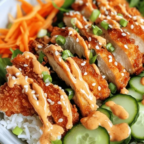 Bang Bang Chicken Bowls have their roots in Asian cuisine, drawing inspiration from traditional dishes that emphasize bold flavors and fresh ingredients. While the exact origins of Bang Bang sauce are debated, it is widely accepted that it has become a symbol of fusion cooking, combining elements from various culinary traditions. This dish showcases how global influences can create something entirely new and exciting.
