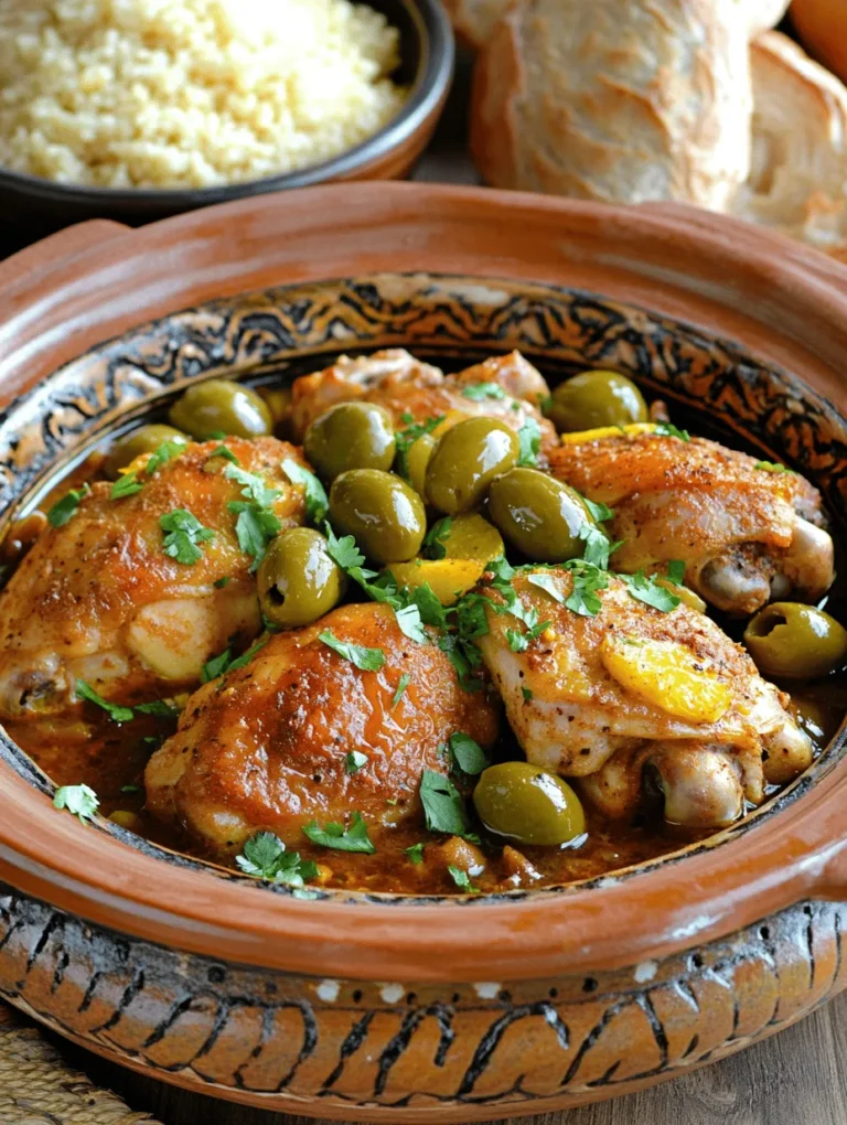 Moroccan cuisine is a vibrant tapestry woven from a diverse array of flavors, textures, and aromas. With its roots steeped in centuries of trade and cultural exchange, it offers a culinary experience that is as rich as its history. One of the most beloved dishes that exemplifies the essence of Moroccan cooking is the Moroccan Chicken Tagine with Olives and Preserved Lemons. This dish not only showcases the delectable fusion of spices and fresh ingredients but also reflects the communal spirit of Moroccan dining, where meals are often shared among family and friends.