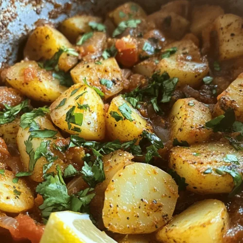 Dopiazeh Aloo is a delightful Persian potato curry that captures the essence of Persian cuisine through its rich flavors and aromatic spices. This dish not only serves as a comforting meal but also stands out as a versatile option for vegetarian dinners. With its mildly spicy and savory profile, Dopiazeh Aloo has a unique ability to please a wide range of palates, making it a beloved staple in many Persian households.
