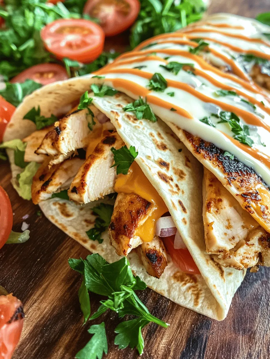 In the ever-evolving landscape of modern cuisine, wraps have emerged as a popular dining option that perfectly marries convenience with culinary creativity. The Cheesy Garlic Chicken Wraps stand out as an exceptional example of this trend, offering a delightful fusion of flavors that can cater to both casual weeknight meals and gourmet dining experiences. The beauty of these wraps lies not only in their taste but also in their versatility; they can be dressed up for a fancy gathering or kept simple for a cozy family dinner. This article serves as a comprehensive guide to crafting these delicious wraps, highlighting essential ingredients, preparation methods, and serving suggestions. Whether you’re looking to whip up something quick and satisfying or impress your guests with a flavorful creation, these wraps are perfect for any occasion.