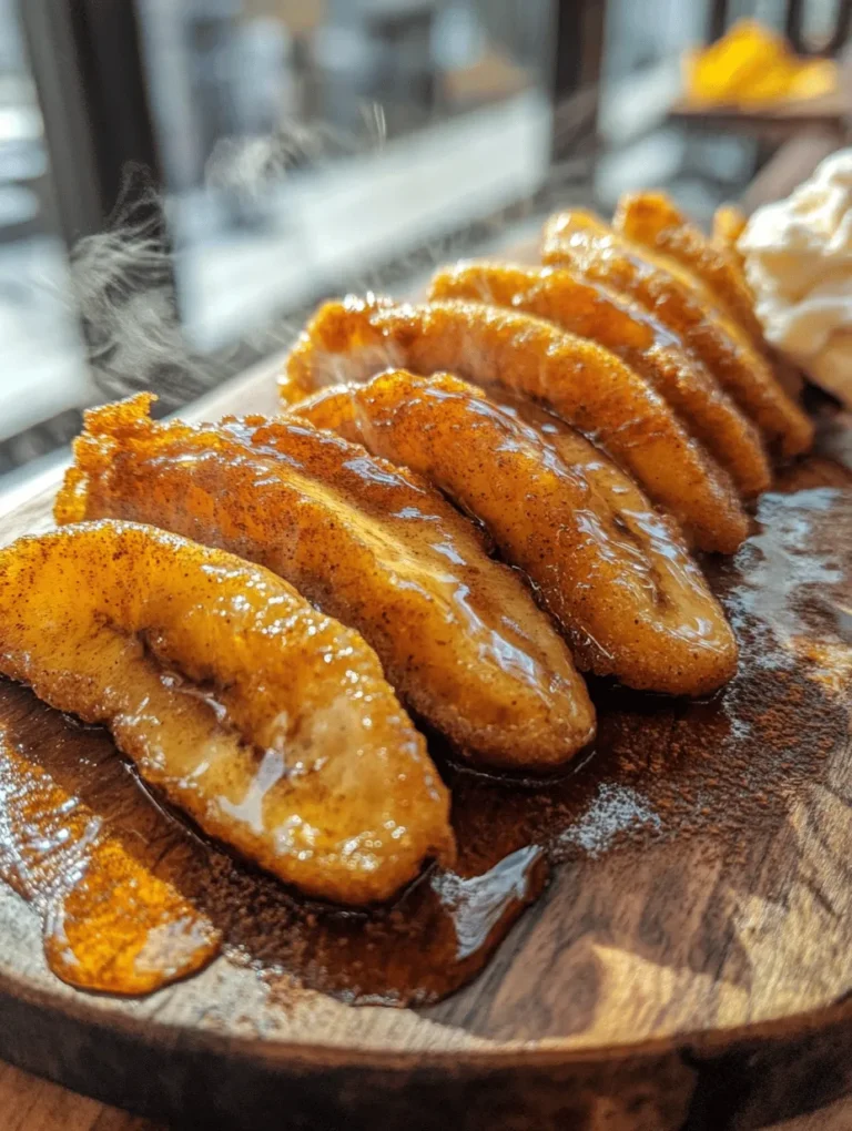 Welcome to the scrumptious world of Fried Bananas with Cinnamon Butter Sauce, a dessert that harmoniously marries the natural sweetness of ripe bananas with a rich, creamy sauce that elevates this simple dish to extraordinary heights. This delightful treat is not only easy to prepare but also provides a sense of indulgence that makes it a go-to option for various occasions. Whether you are hosting a casual family dinner, celebrating a special milestone, or simply craving a satisfying dessert, fried bananas are sure to impress your guests and tantalize your taste buds.