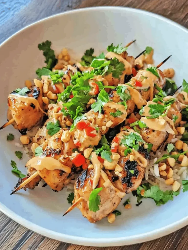 Thai cuisine is celebrated globally for its vibrant flavors and aromatic dishes. It harmoniously blends the sweet, sour, salty, and spicy elements that make each bite an explosion of taste. One dish that exemplifies this balance is the Easy Grilled Thai Chicken Skewers with Peanut Sauce. This dish not only highlights the essence of Thai cooking but also serves as a delightful option for both casual weeknight dinners and lively gatherings.