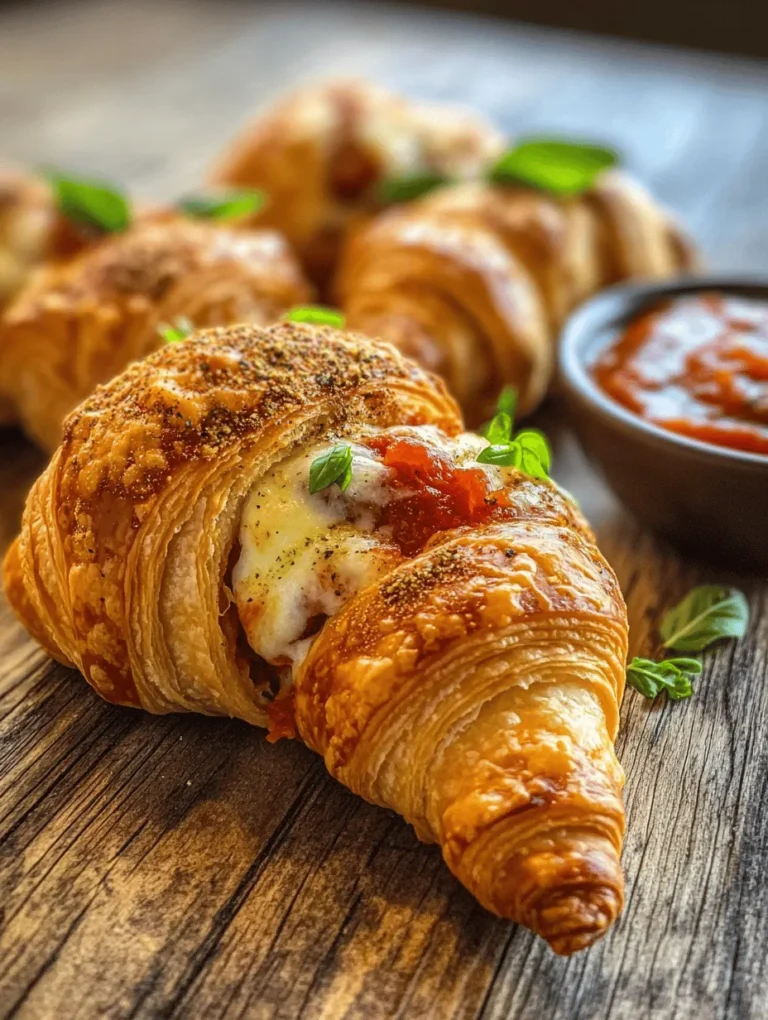 The Mozzarella Pepperoni Croissant Rolls are versatile enough to suit any event. Whether you're hosting a casual game night, preparing a festive appetizer for a holiday gathering, or simply indulging in a cozy night in, these rolls are sure to impress. Their flaky exterior gives way to a melty, cheesy interior that bursts with flavor, providing a satisfying bite every time. Plus, they're quick and easy to prepare, allowing you to whip them up with minimal fuss.