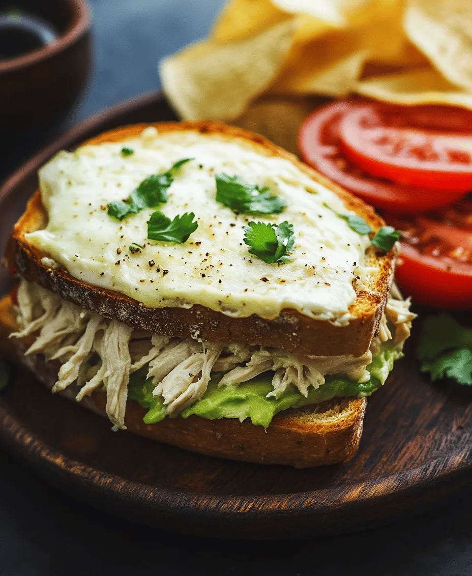 The Creamy Chicken Avocado Melt Sandwich is a delightful combination of flavors and textures that makes it an ideal choice for lunch or a light dinner. This recipe not only tantalizes your taste buds with the creamy goodness of avocado, tender chicken, and melted cheese, but it also provides a nutritious boost with wholesome ingredients. The sandwich is a perfect balance of protein, healthy fats, and carbohydrates to keep you energized throughout the day.