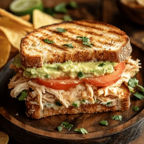 The Creamy Chicken Avocado Melt Sandwich is a delightful combination of flavors and textures that makes it an ideal choice for lunch or a light dinner. This recipe not only tantalizes your taste buds with the creamy goodness of avocado, tender chicken, and melted cheese, but it also provides a nutritious boost with wholesome ingredients. The sandwich is a perfect balance of protein, healthy fats, and carbohydrates to keep you energized throughout the day.