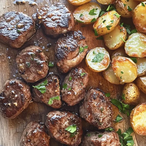 If you’re in search of a dish that marries rich flavors with simplicity, look no further than Sizzling Garlic Butter Steak Bites and Crispy Potatoes. This dish boasts tender, juicy steak bites enveloped in a luscious garlic butter sauce, perfectly paired with crispy baby potatoes that add a delightful crunch and heartiness to the meal. Whether you’re planning a cozy family dinner, hosting a gathering with friends, or simply wanting to treat yourself to something special, this recipe is sure to impress.