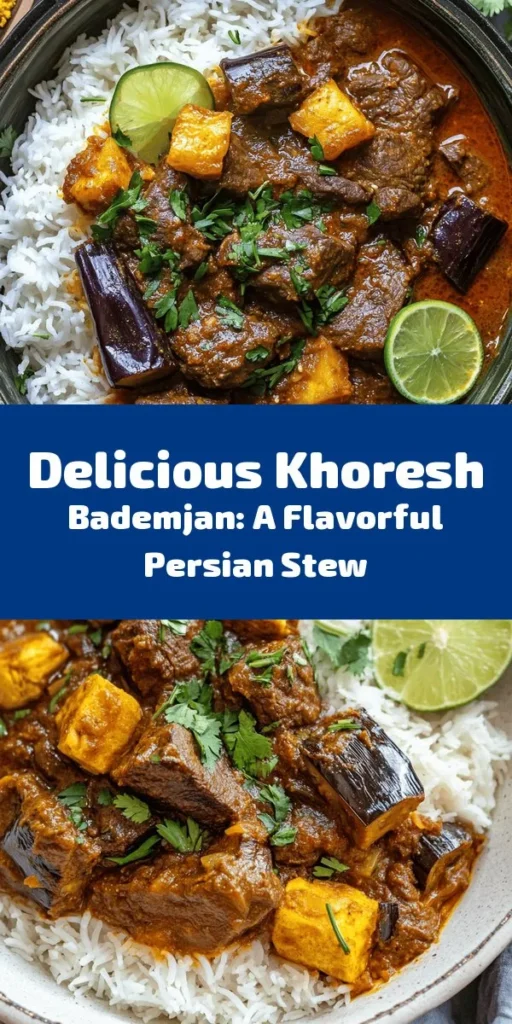 Dive into the flavors of Persian cuisine with Khoresh Bademjan, a savory eggplant stew that warms the heart! This dish features tender beef or lamb simmered with sautéed eggplants, onions, and spices like turmeric and cinnamon. Topped with fresh herbs and served over steamed rice, it’s perfect for family gatherings. Enjoy this comforting stew that marries rich flavors and is sure to impress your loved ones. A must-try for any food lover!