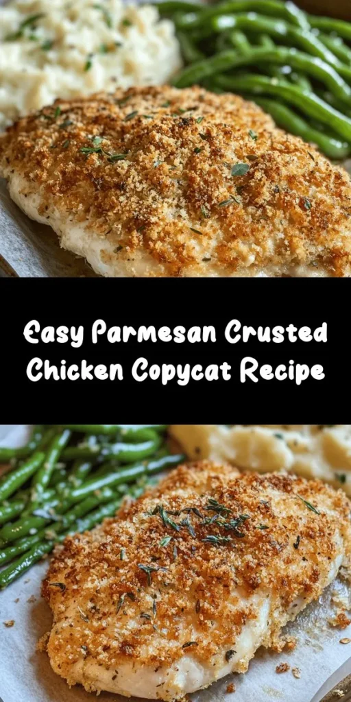 Savor the deliciousness of this Longhorn Parmesan Crusted Chicken with this easy copycat recipe! Perfectly crispy and packed with flavor, this dish features tender chicken breasts coated in a savory blend of Parmesan cheese and Italian herbs. In just 45 minutes, you can whip up a meal that’s sure to impress. Serve it alongside garlic mashed potatoes and green beans for a delightful dinner. Perfect for a weeknight family meal!