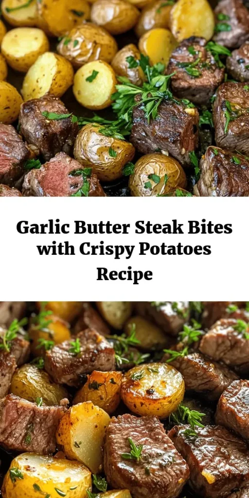 Savor the mouthwatering flavors of garlic butter steak bites and crispy baby potatoes with this quick and delicious recipe! In just 30 minutes, you can enjoy tender sirloin steak seasoned to perfection, combined with golden potatoes tossed in a savory garlic butter sauce. Ideal for weeknight dinners or special occasions, this dish is sure to impress. Don’t forget to garnish with fresh parsley for that added touch!