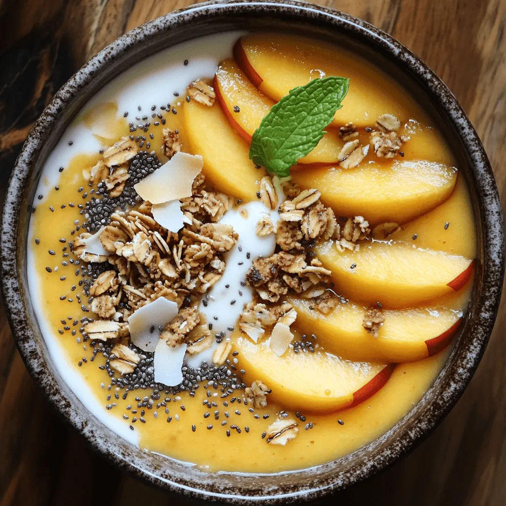 If you're on the hunt for a delicious, refreshing, and visually appealing recipe that can easily double as breakfast or a mid-afternoon snack, look no further than the Peach Paradise Smoothie Bowl. This vibrant bowl is not just a treat for the taste buds but also a feast for the eyes, offering an irresistible combination of flavors that reflect the essence of summer. Smoothie bowls like this one have taken the culinary world by storm, and for good reason. They are versatile, nutritious, and can be customized to suit your personal preferences, making them a perfect addition to any health-conscious diet.